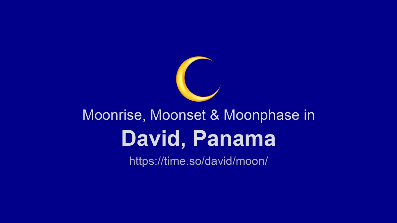 Moonrise, Moonset & Moon Phases in David | Time.so