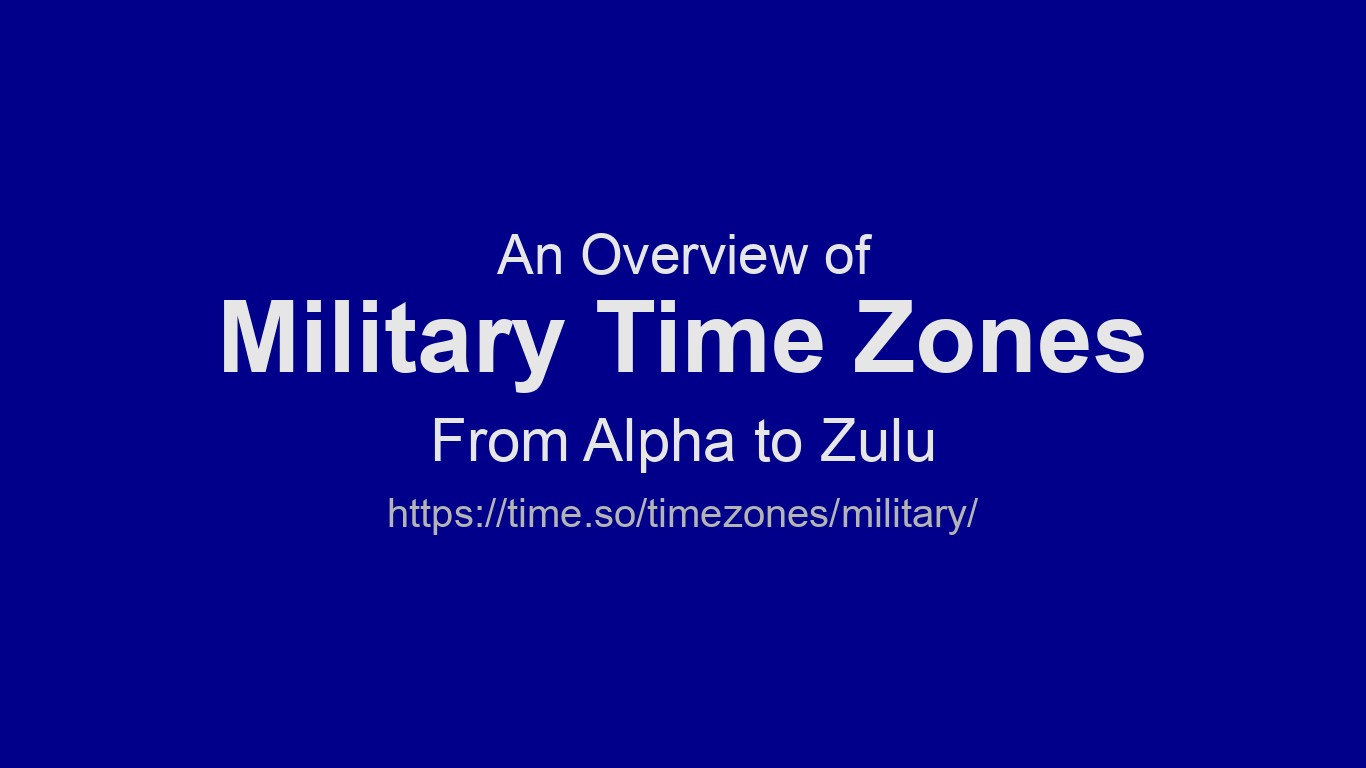 Military Time Zones | Time.so