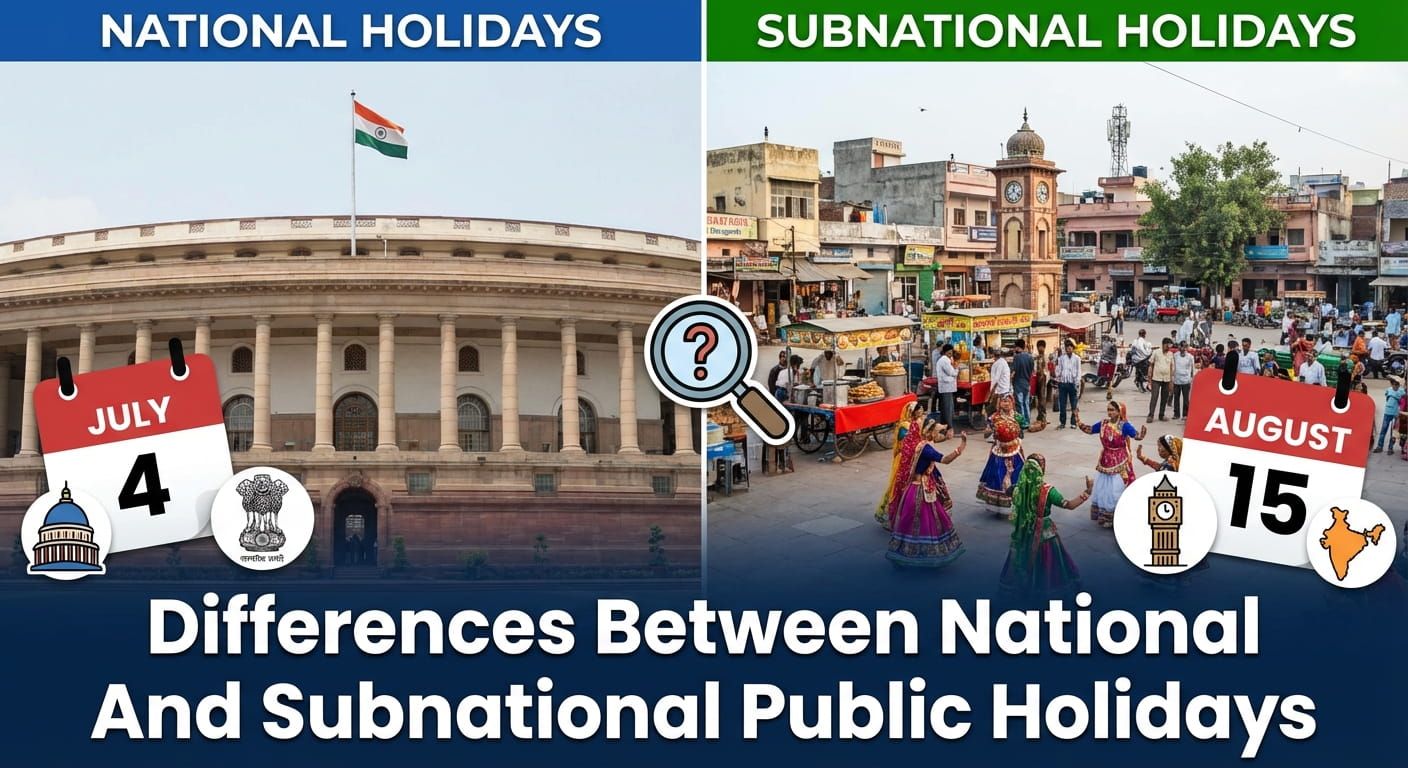 Differences Between National And Subnational Public Holidays