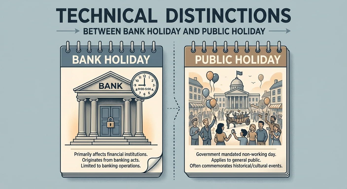 Technical Distinctions Between Bank Holidays And Public Holidays