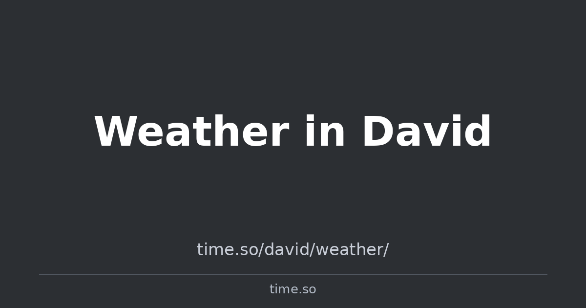 Weather in David | Time.so