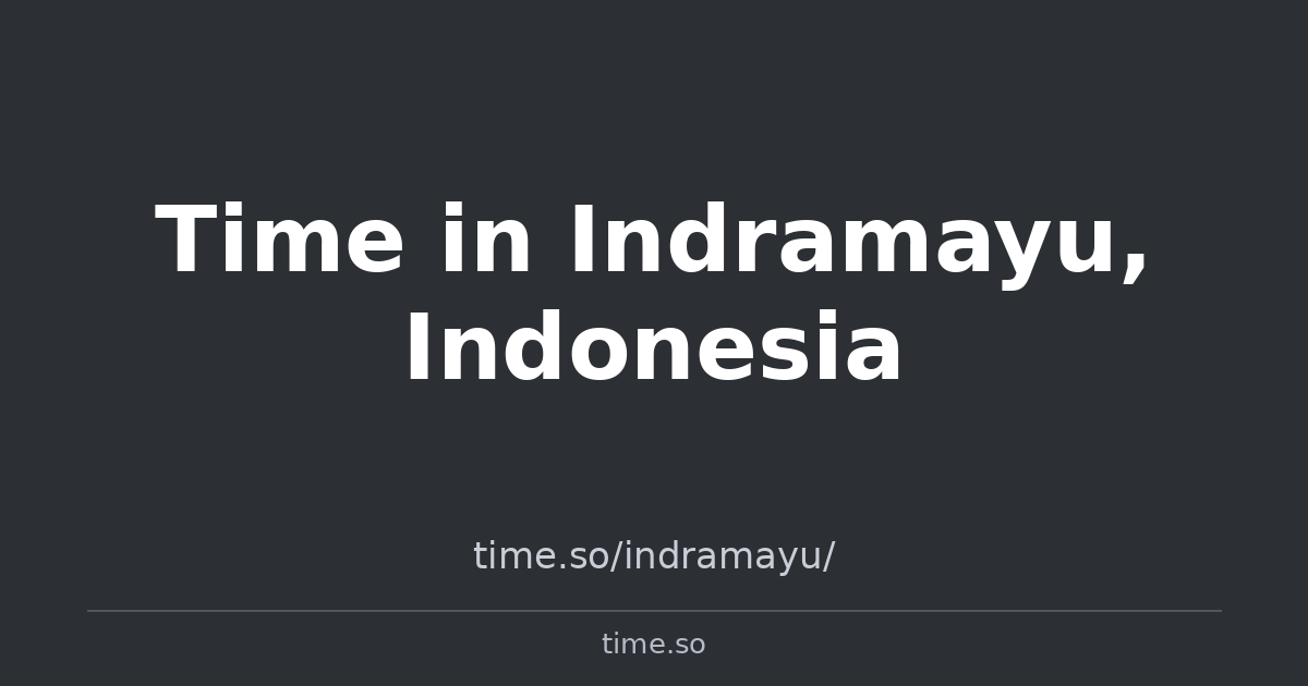 Time in Indramayu, Indonesia | Time.so