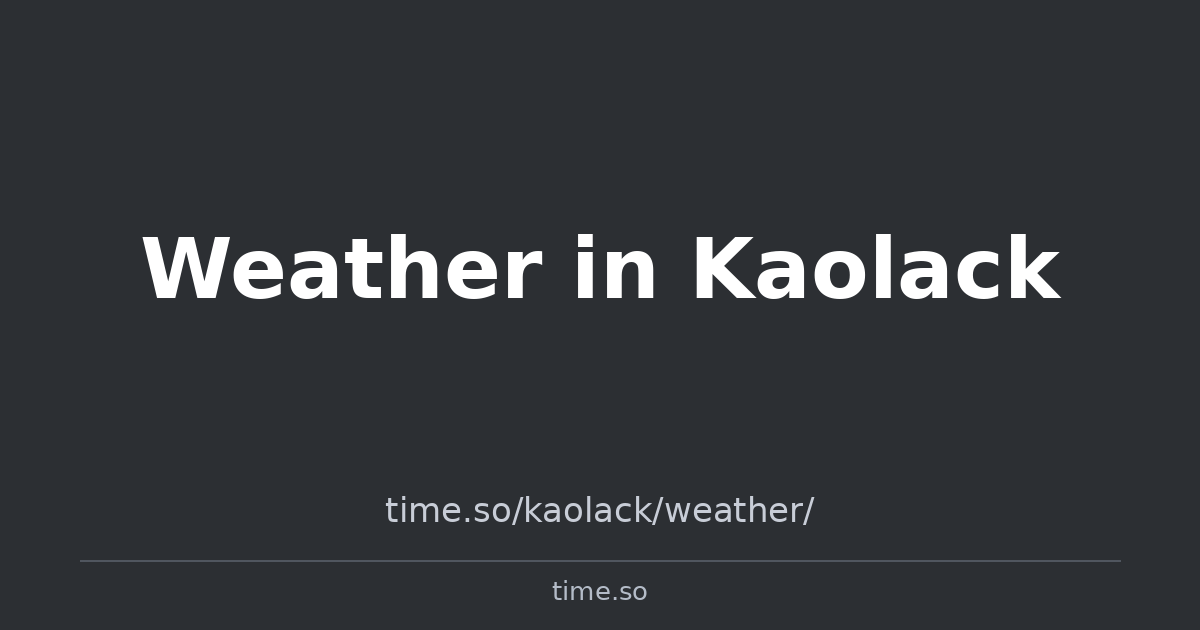 Callac Weather Weather in Kaolack | Time.so