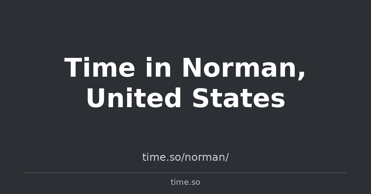Time in Norman, United States | Time.so