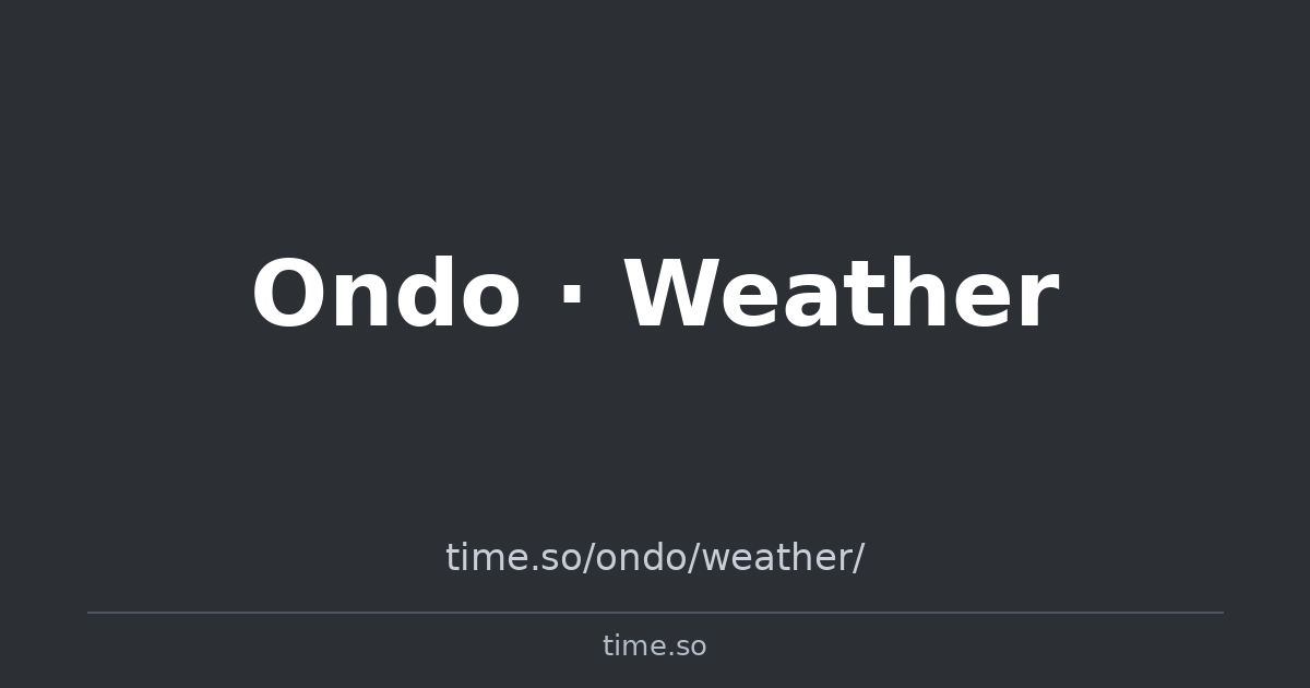 Weather in Ondo | Time.so