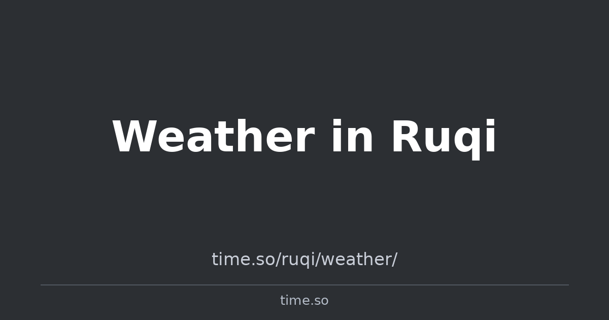 Weather in Ruqi | Time.so
