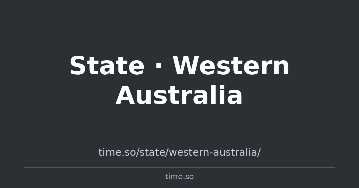 Time Now in Western Australia, Australia | Time.so